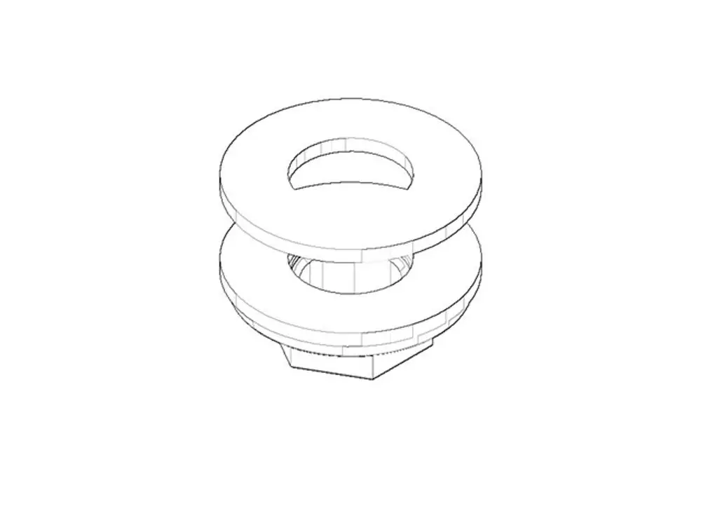 DORNBRACHT Befestigung mit Dichtungen ERSATZTEILE 04231001004 D. 45 mm, 1/2'', 0423100100490 Galeriebild 1